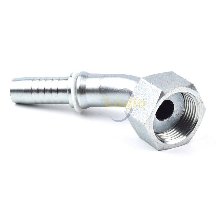 45 degree ORFS FEMALE FLAT SEAT swaged stainless steel hydraulic air hose fittings