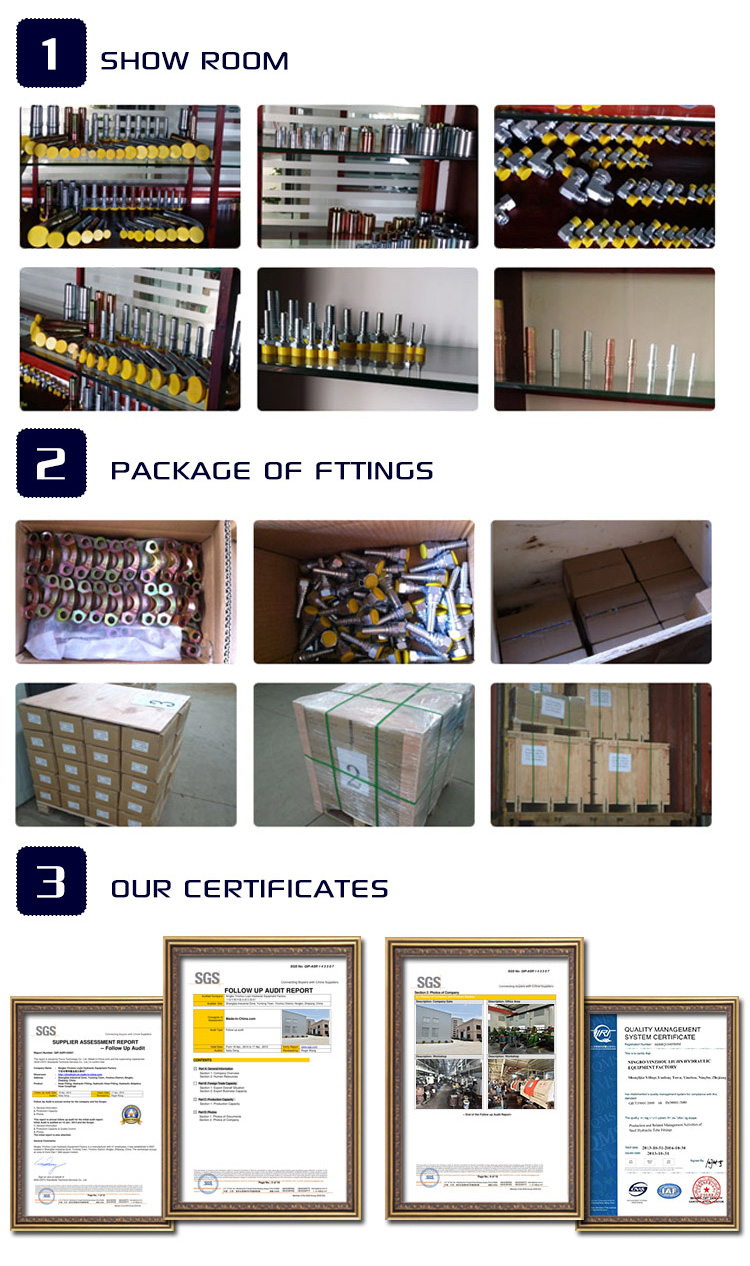 Factory direct supply hydraulic fitting hose crimping fittings