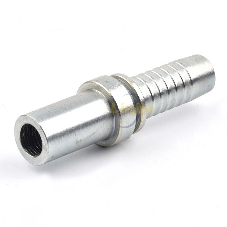 Light series straight hydraulic hose crimp fitting swaged metric hose fittings