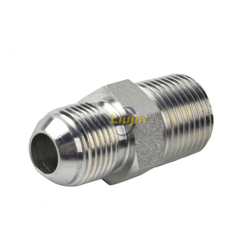 Factory direct hydraulic fitting jic adapter steel pipe fitting