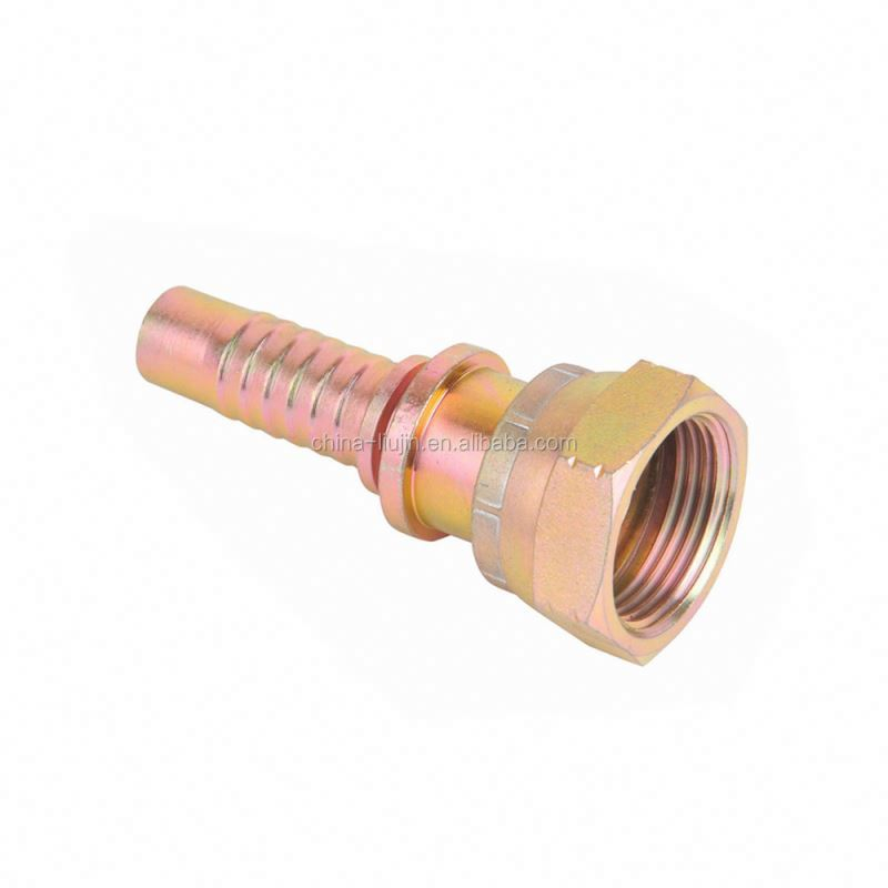 Hydraulic pipe fittings swaged hose fittings orfs female flat seat iso 12151-1--sae j516