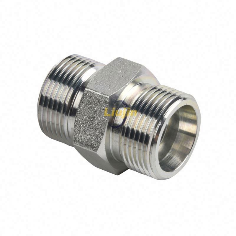 Steel pipe fitting factory supply wholesales customized hydraulic nipple fitting